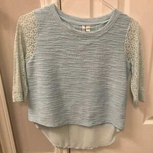 Baby blue light weight blouse